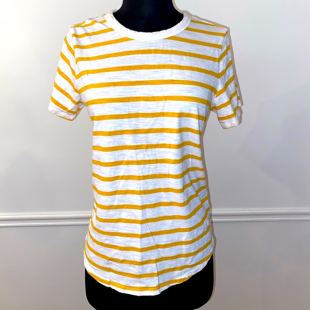 Old Navy crew neck striped T-shirt.